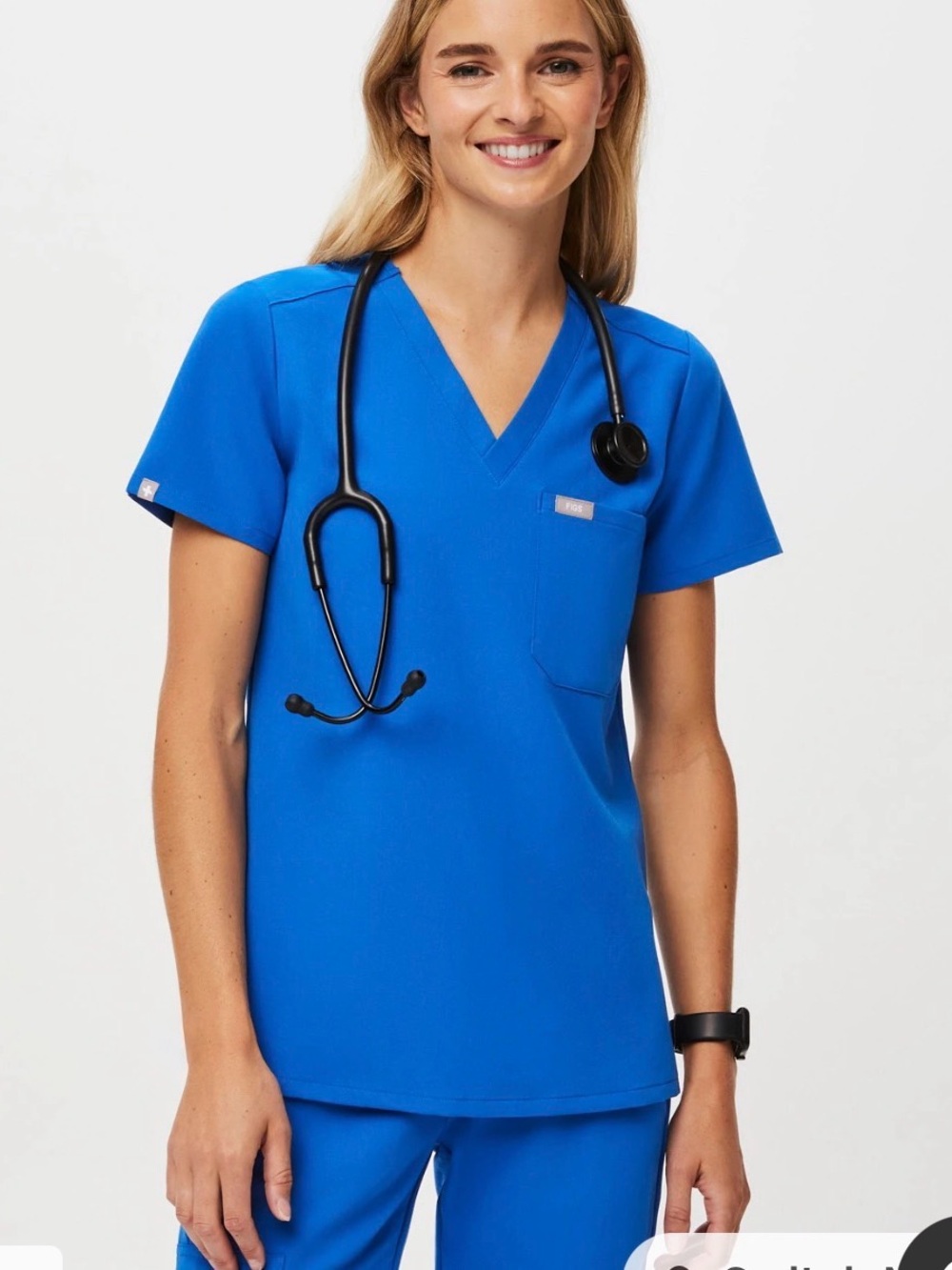 Figs Winning Blue Women’s Catarina One Pocket Scrub Top